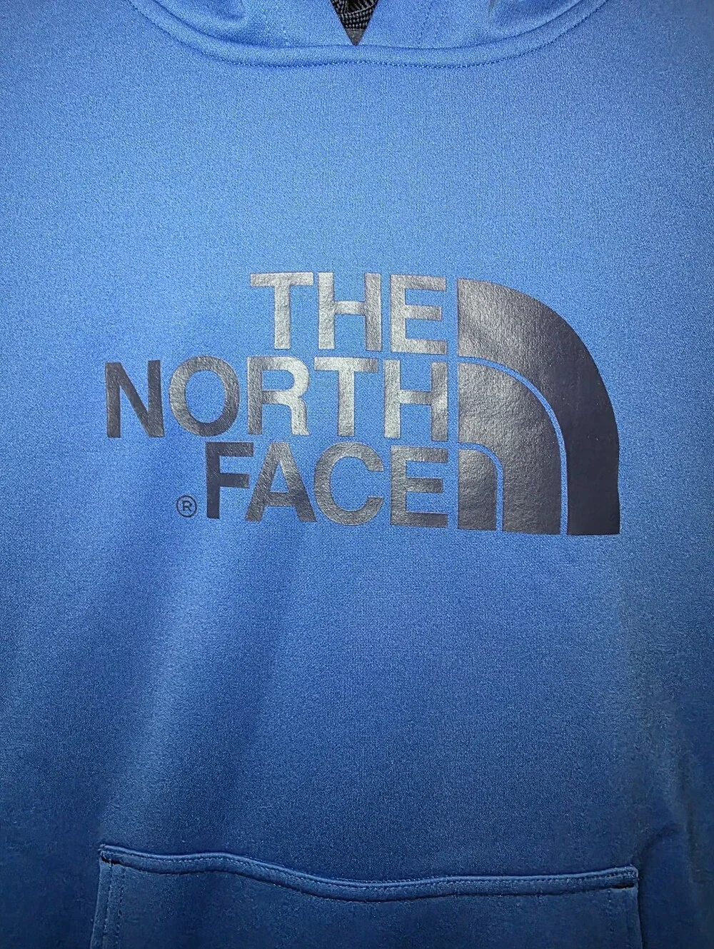 The North Face Men's Small Blue Hooded Pullover Graphic Sweatshirt